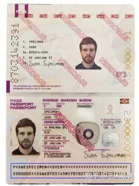瑞典的护照样本照片图片