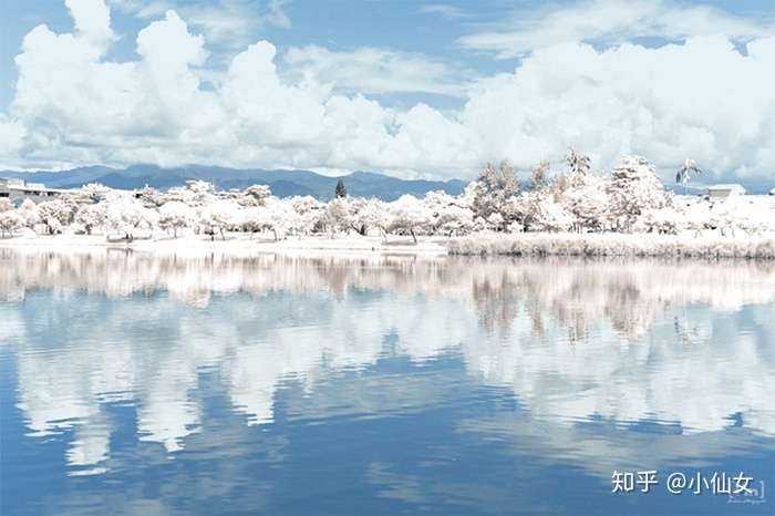 Photoshop把漂亮湖景照片调成唯美雪景效果 知乎