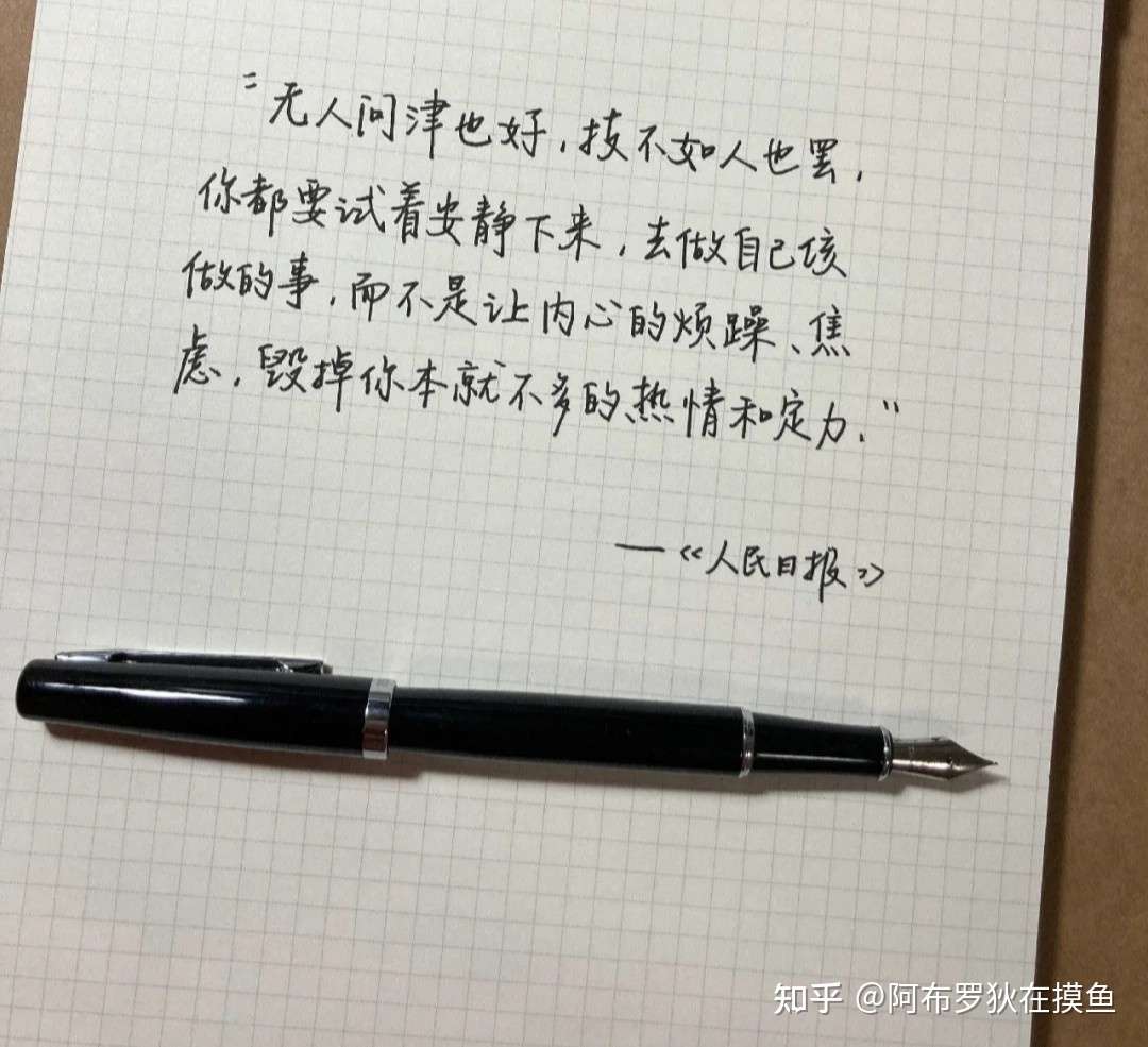 阿布罗狄在摸鱼 的想法: "无人问津也好,技不如人也罢,你都要试