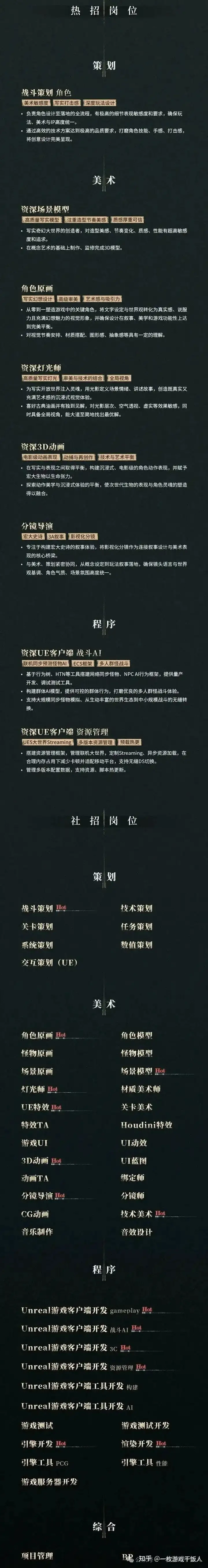 米哈游UE5奇幻写实预研项目发布招聘