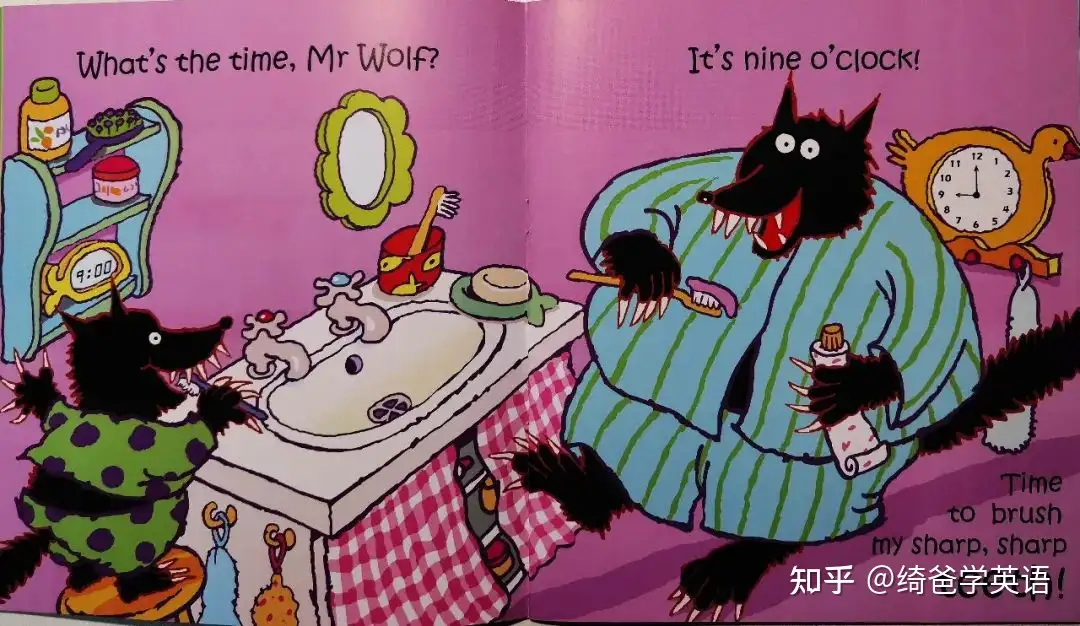 英语启蒙：绘本精读+手工游戏~What's the time, Mr. Wolf - 知乎