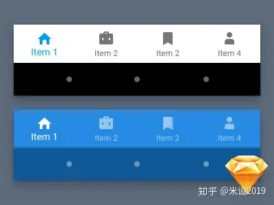 ui設計app素材可編輯模板底部標籤式導航