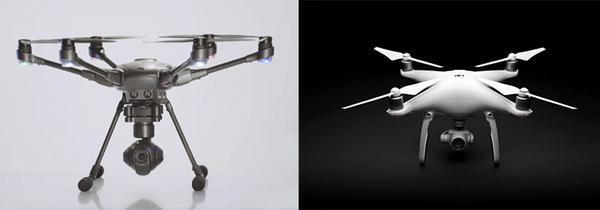 对比DJI大疆精灵产品和Yuneec昊翔台风产品 -