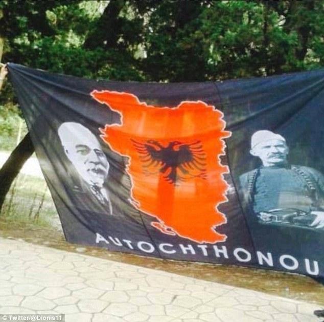 欧洲杯预选赛塞尔维亚和阿尔巴尼亚抢夺争议旗