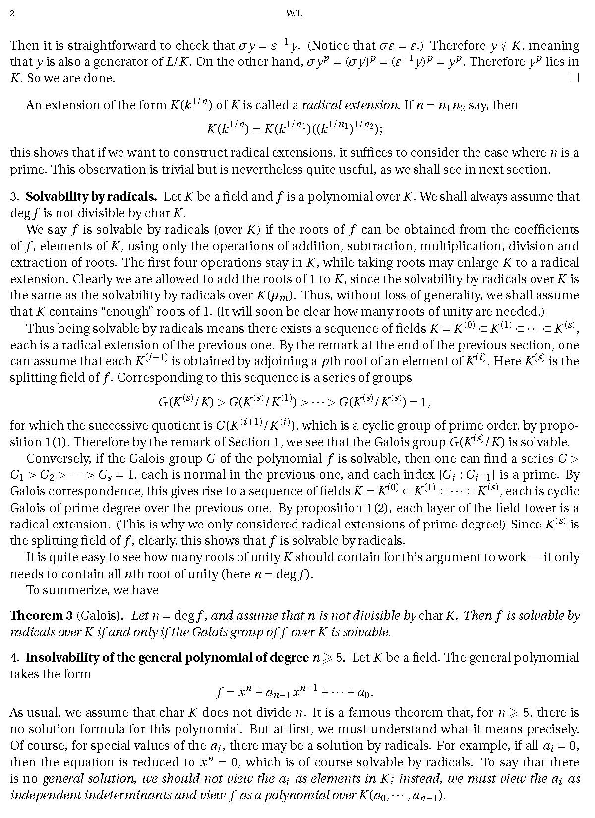 为何从五次方程开始就没有加减乘除开方的求根