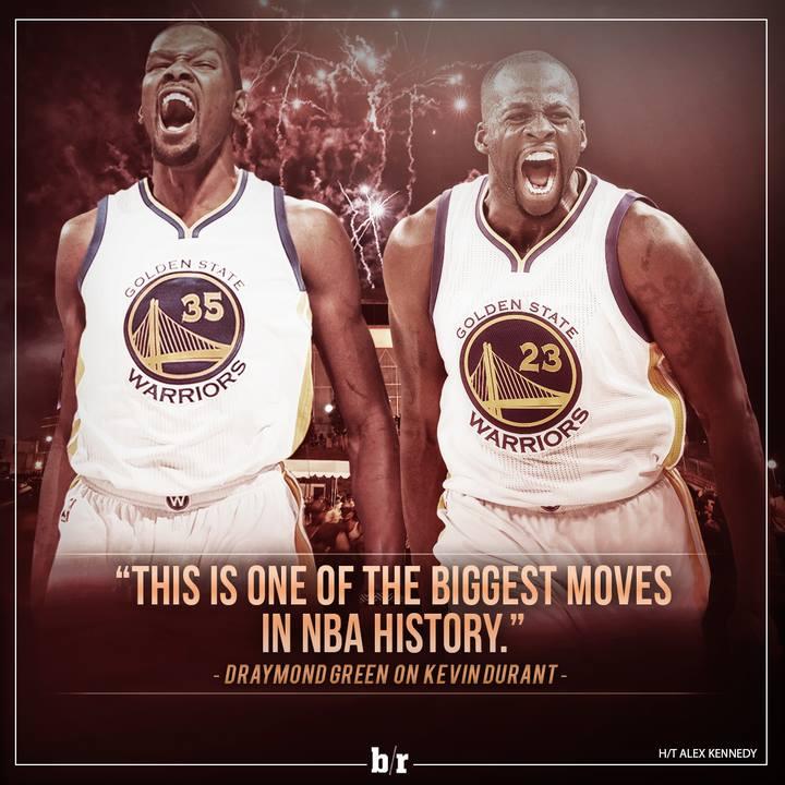 如何评价杜兰特去勇士抱大腿的行为? - Madsp