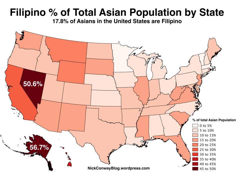 美国的华裔地理分布