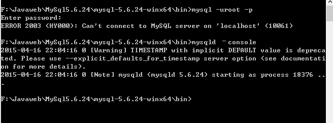 Windows安装mysql出现10061是什么问题?