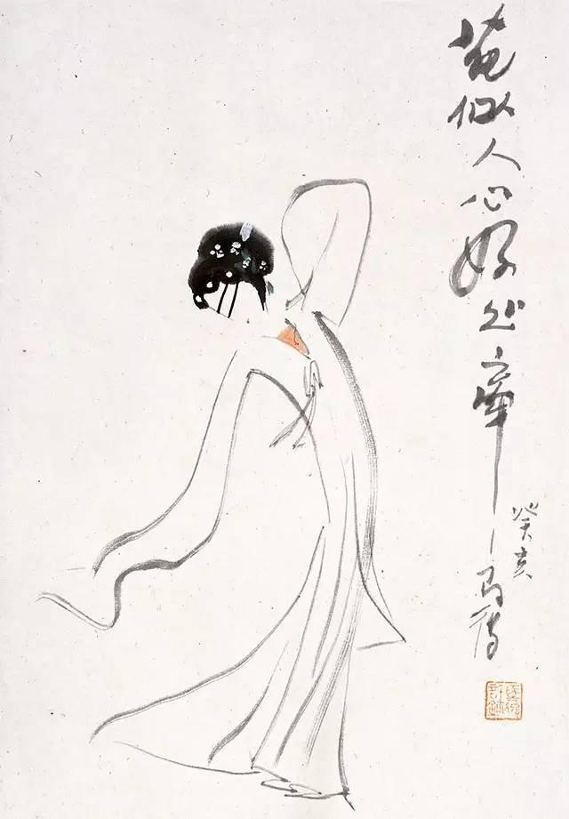 他最有名的是杜丽娘,寥寥几笔,就勾勒出一个人物的神韵.