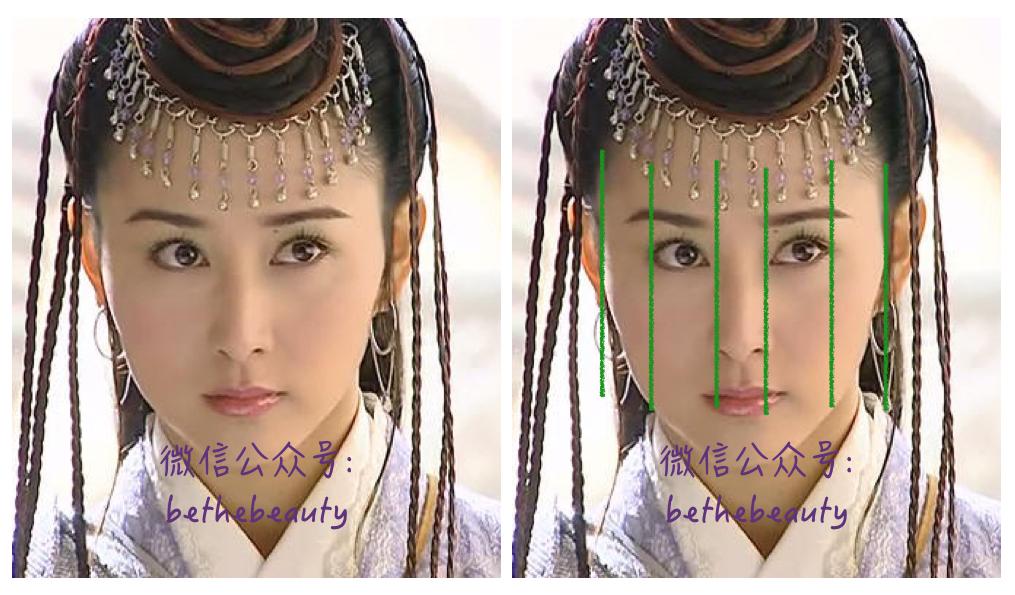 素颜状态下的范冰冰,五眼是够了,但是显得脸很宽,脸部『留白』很多