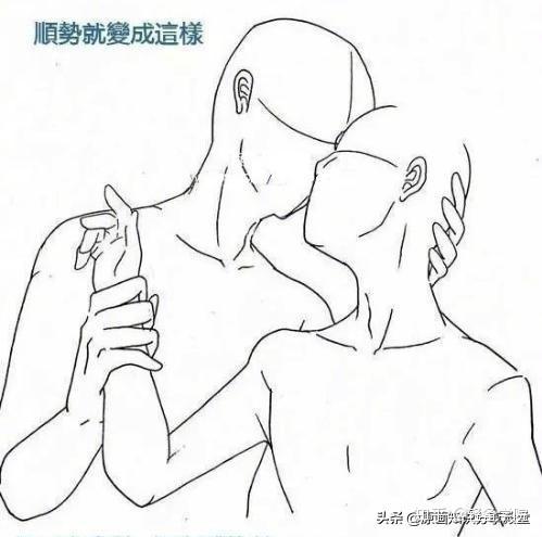 手把手教你kiss亲吻构图怎么画 脸红心跳亲亲效果图 知乎