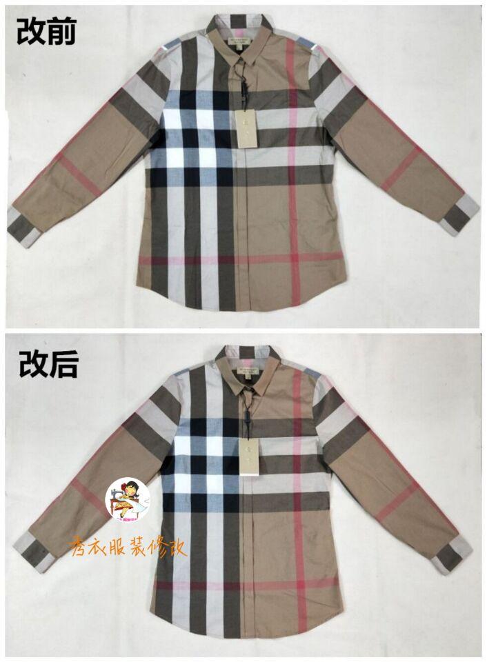 巴宝莉buberry格子衬衫改小的细节工艺问题 知乎 巴宝莉buberry格子衬衫改小的细节工艺问题 知乎