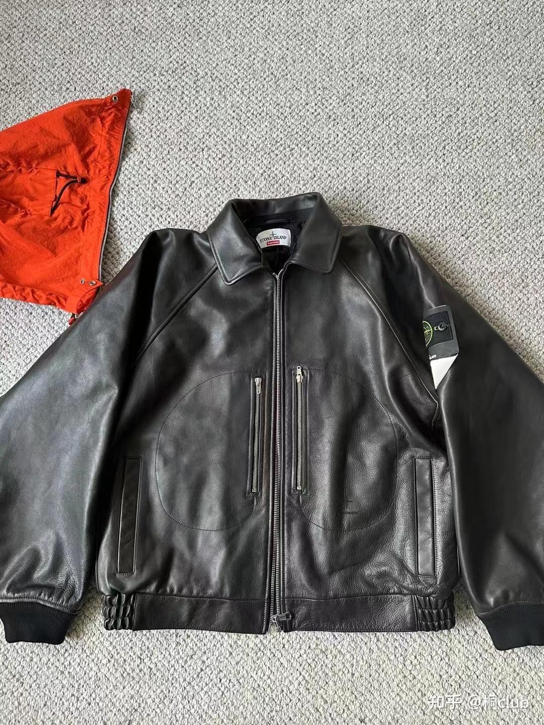 年度超重磅联名石头岛supreme小牛皮皮衣非常top的一件皮衣很有质感