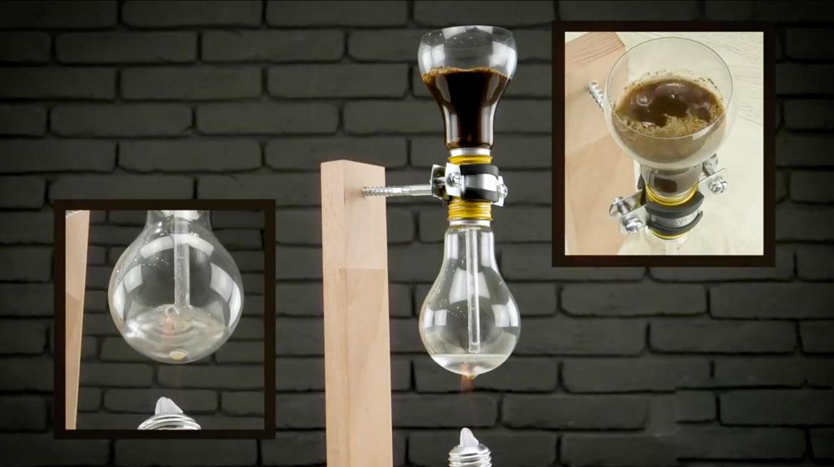 教你用废旧电灯泡自制虹吸壶在家做咖啡就是这么简单