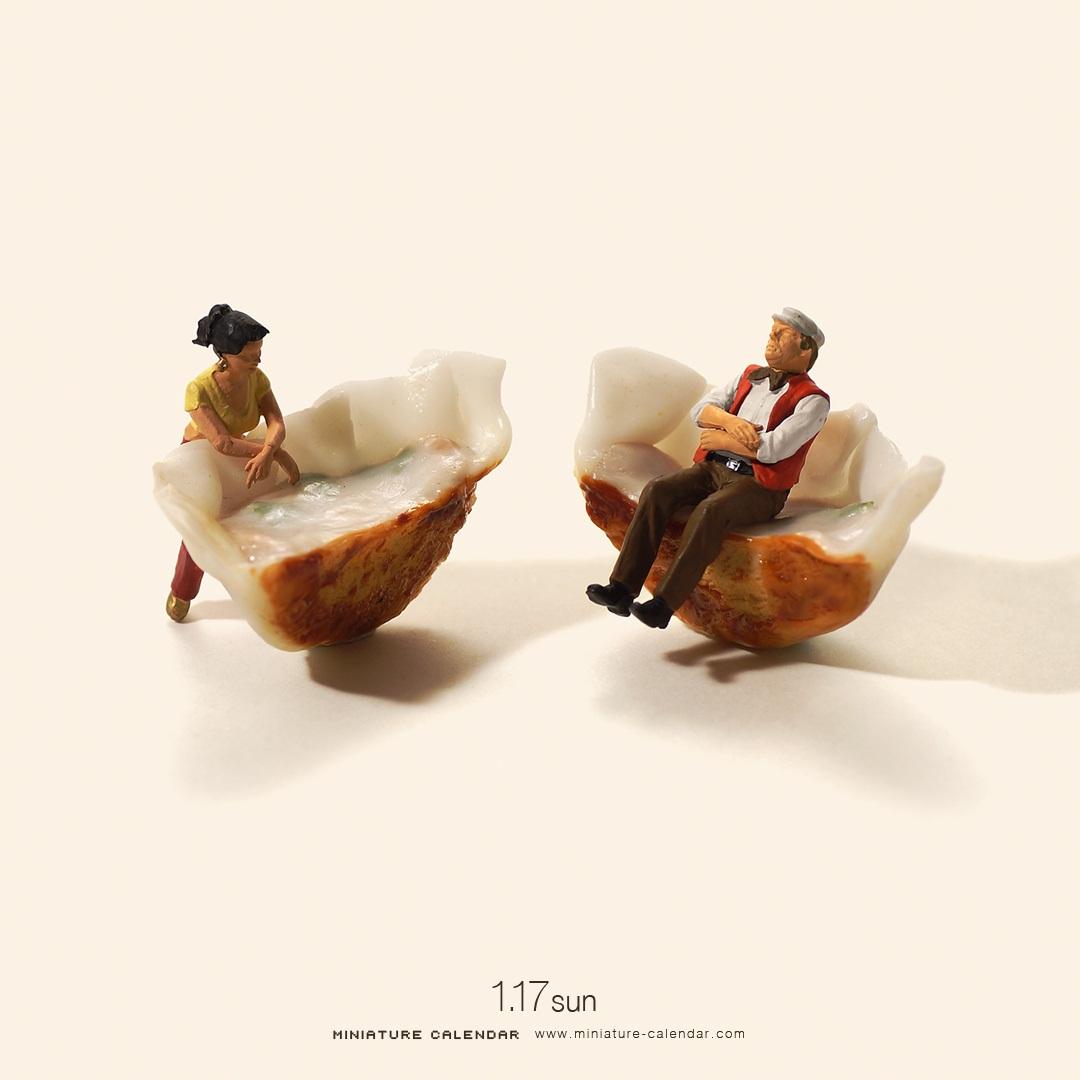 小人国,大世界(2):田中达也创意微距摄影【米面寿司等传统美食】