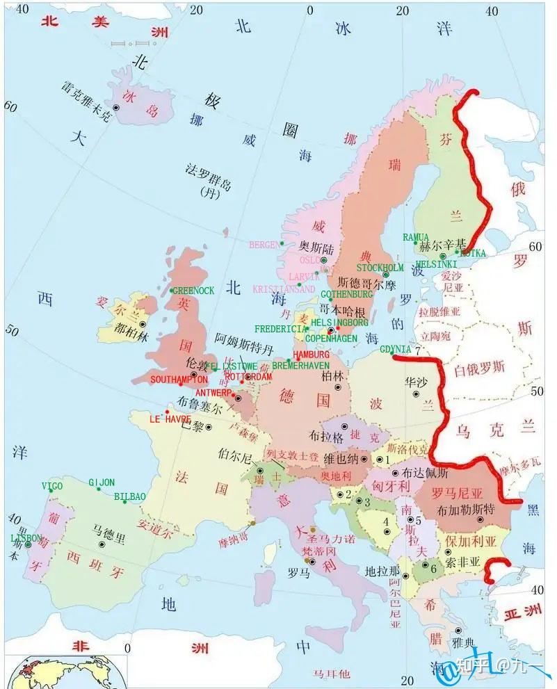 欧洲航线介绍