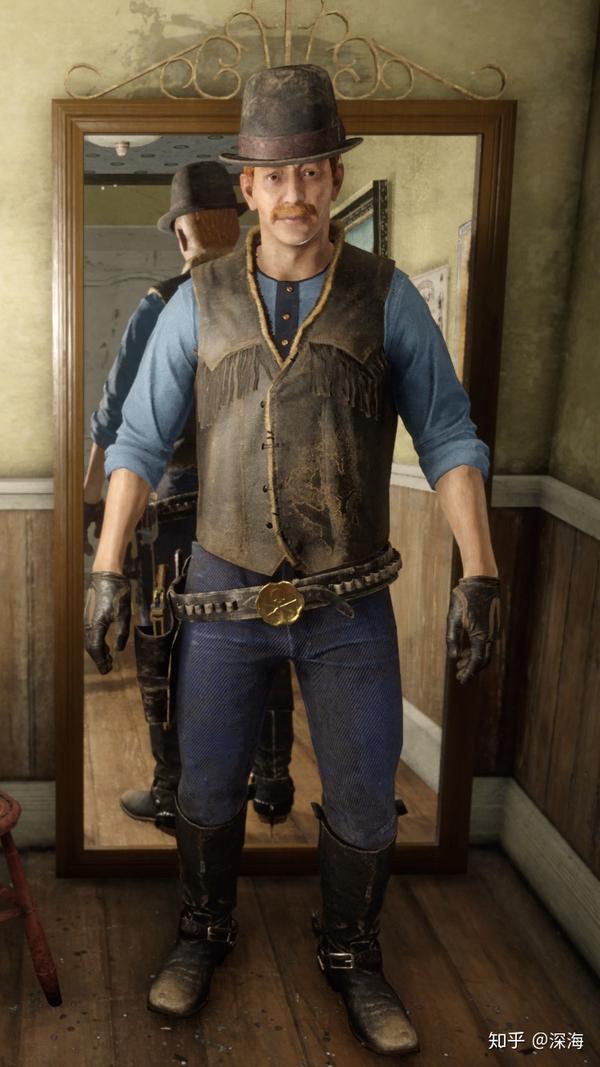原创荒野大镖客2男牛仔9套基本服装搭配