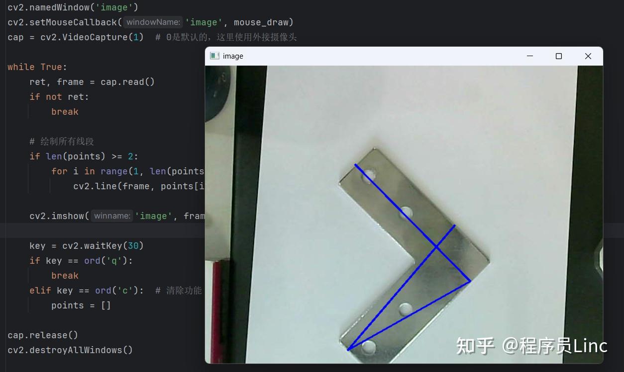 OpenCV-python小玩意2 摄像头预览时画线以及line的用法 - 知乎