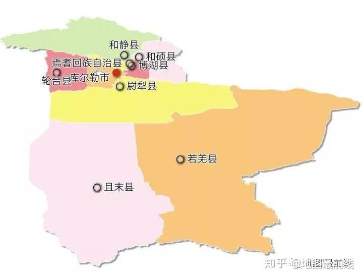 新疆巴州地图高清版图片