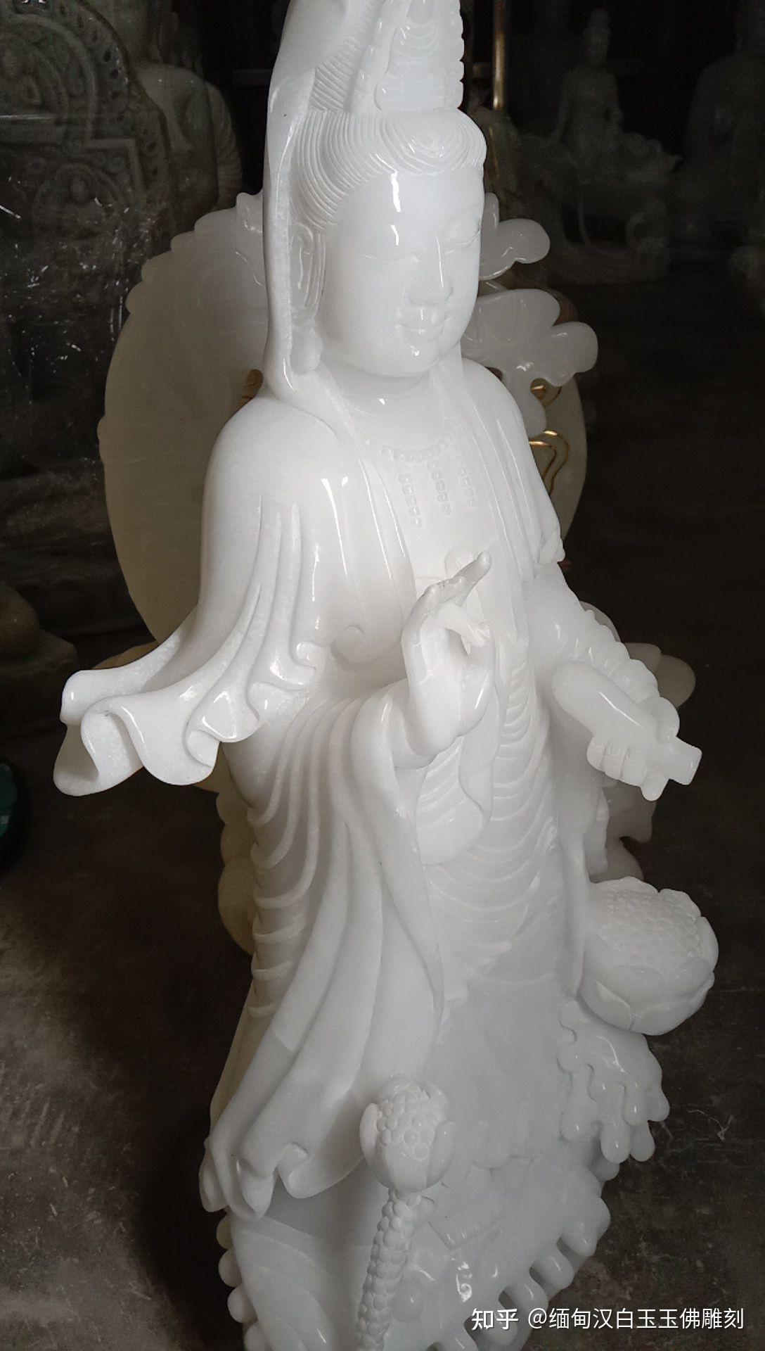 缅甸汉白玉玉佛雕刻产品展示转载注明出处