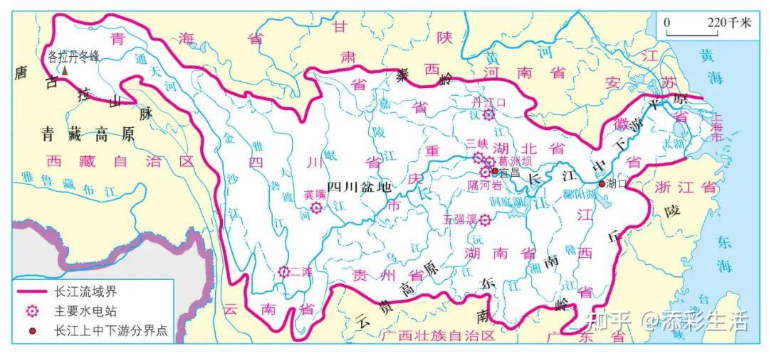 长江流域示意图(收藏) - 知乎