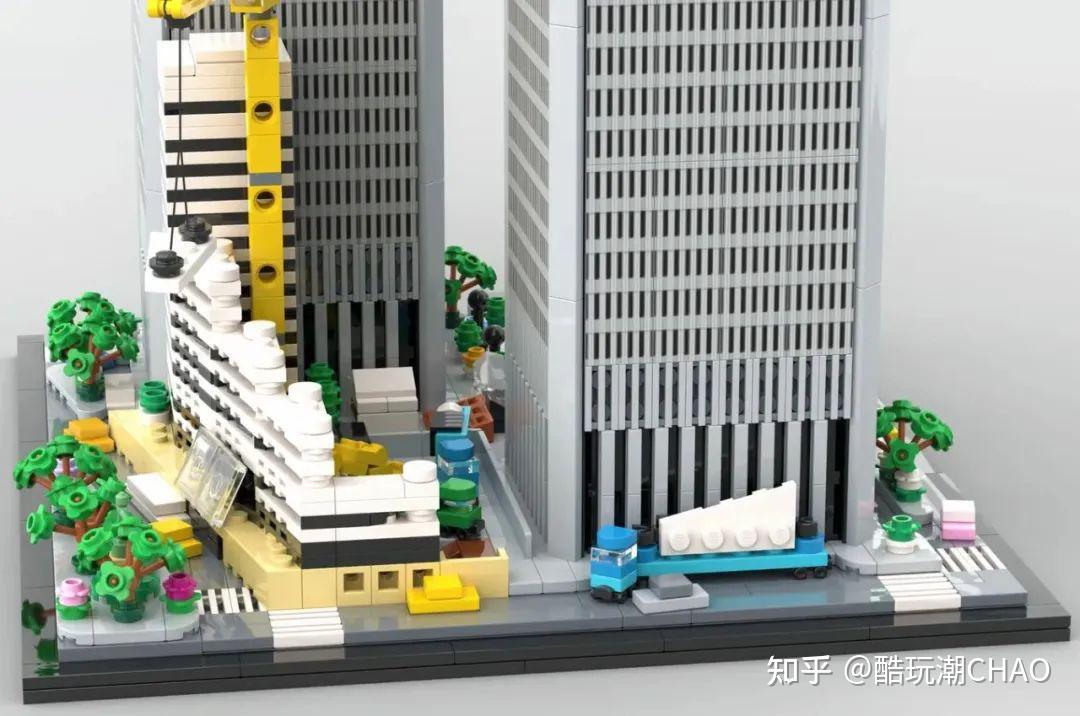 乐高ideas作品纽约双子塔和维斯塔国际酒店获得万票支持