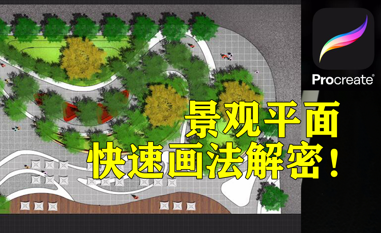 【procreate手绘教程】室内彩平图手绘画法，彩平面构图 - 知乎