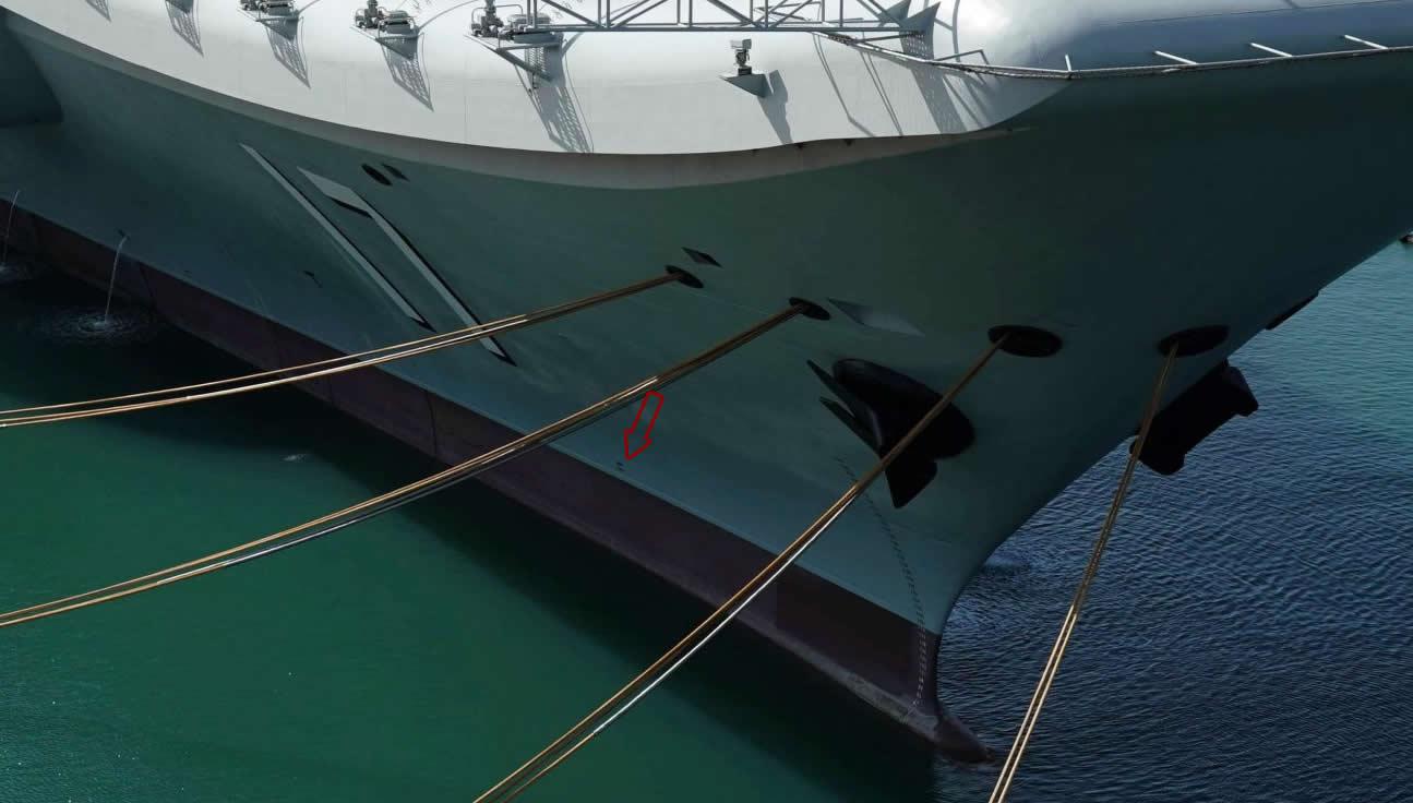 003航母分析长度吨位讨论13米吃水可信下