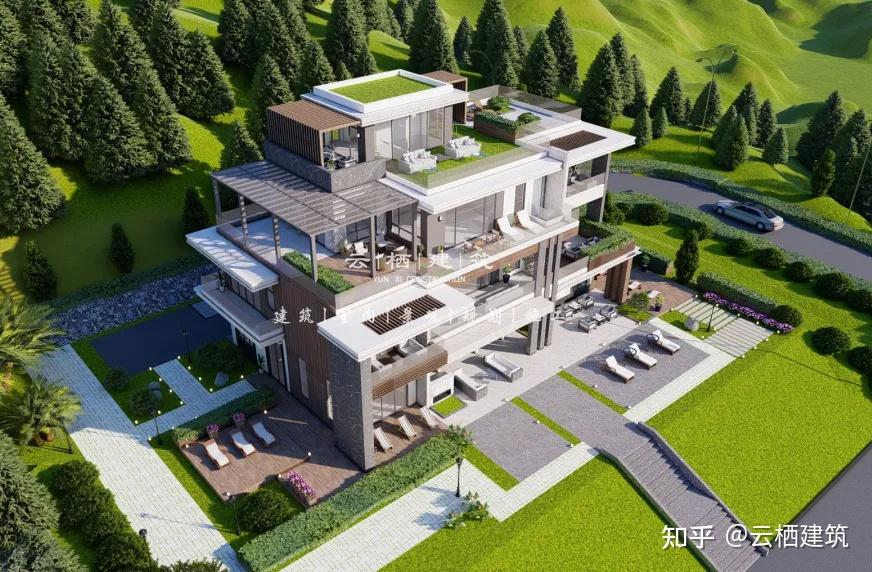 云栖建筑丨790㎡的现代自建别墅,这才是度假的正确打开方式!