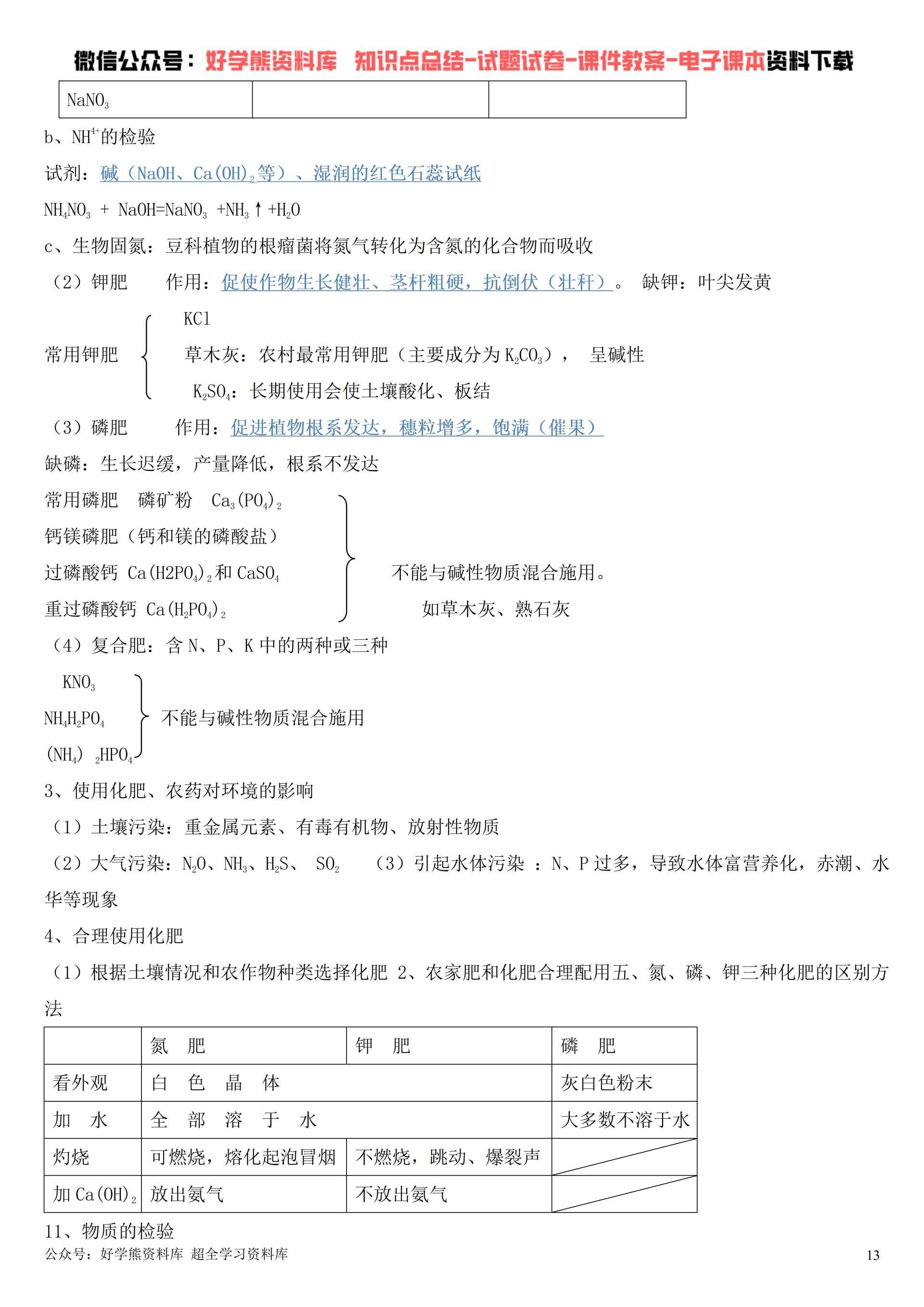 期中考试粤教版初三九年级下册化学期中复习知识点总结