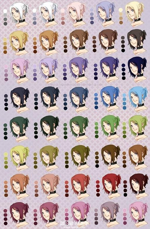 Hair Colour Palette by Rueme on deviantART