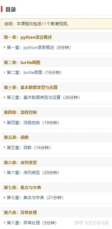【万才学习网】独家资料【不挂科】Python(4小时学完)期末速成课 - 知乎