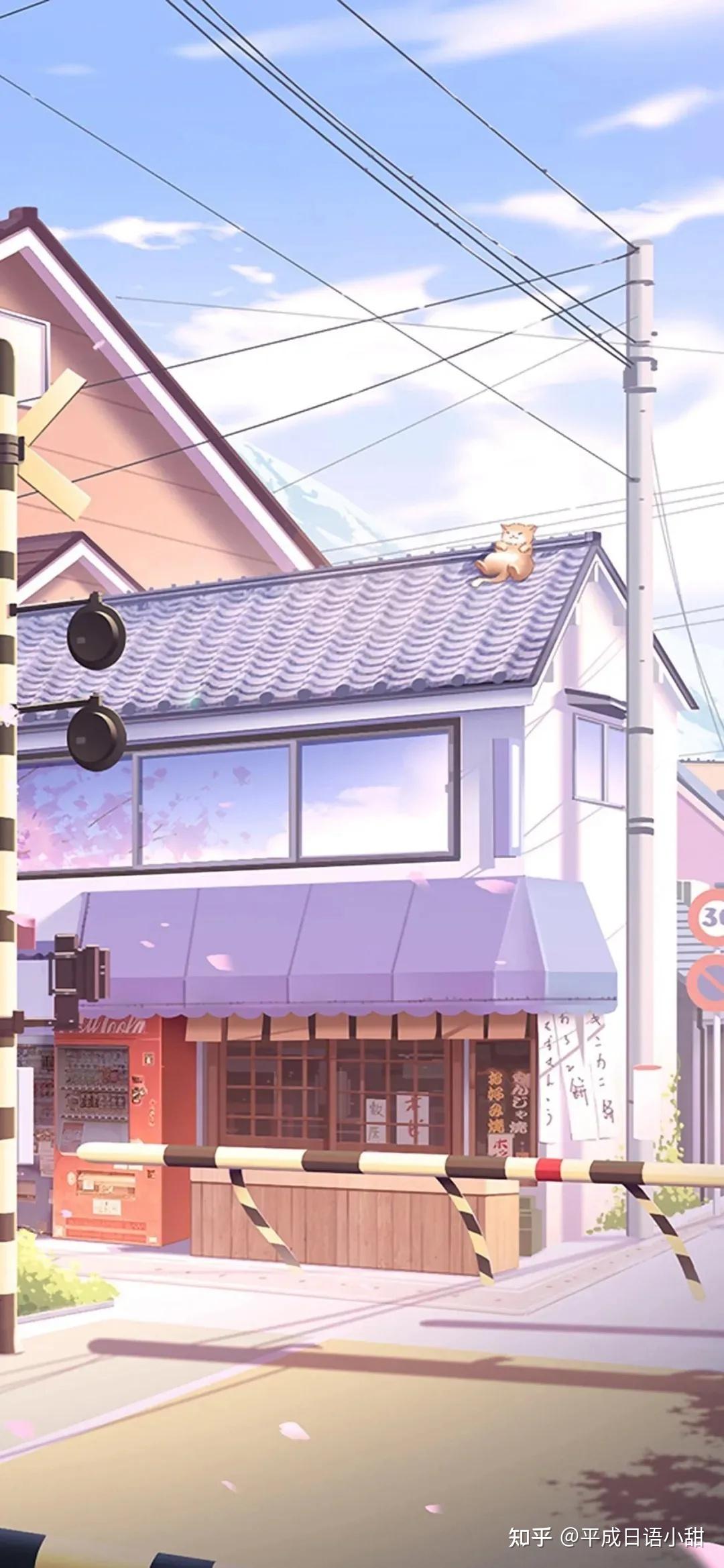 温柔又治愈的日本动画街景每一张都能做成手机壁纸