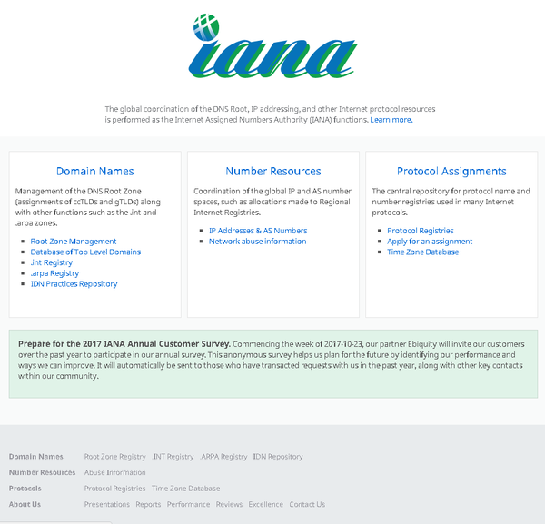  iana protocols iana internet assigned numbers authority