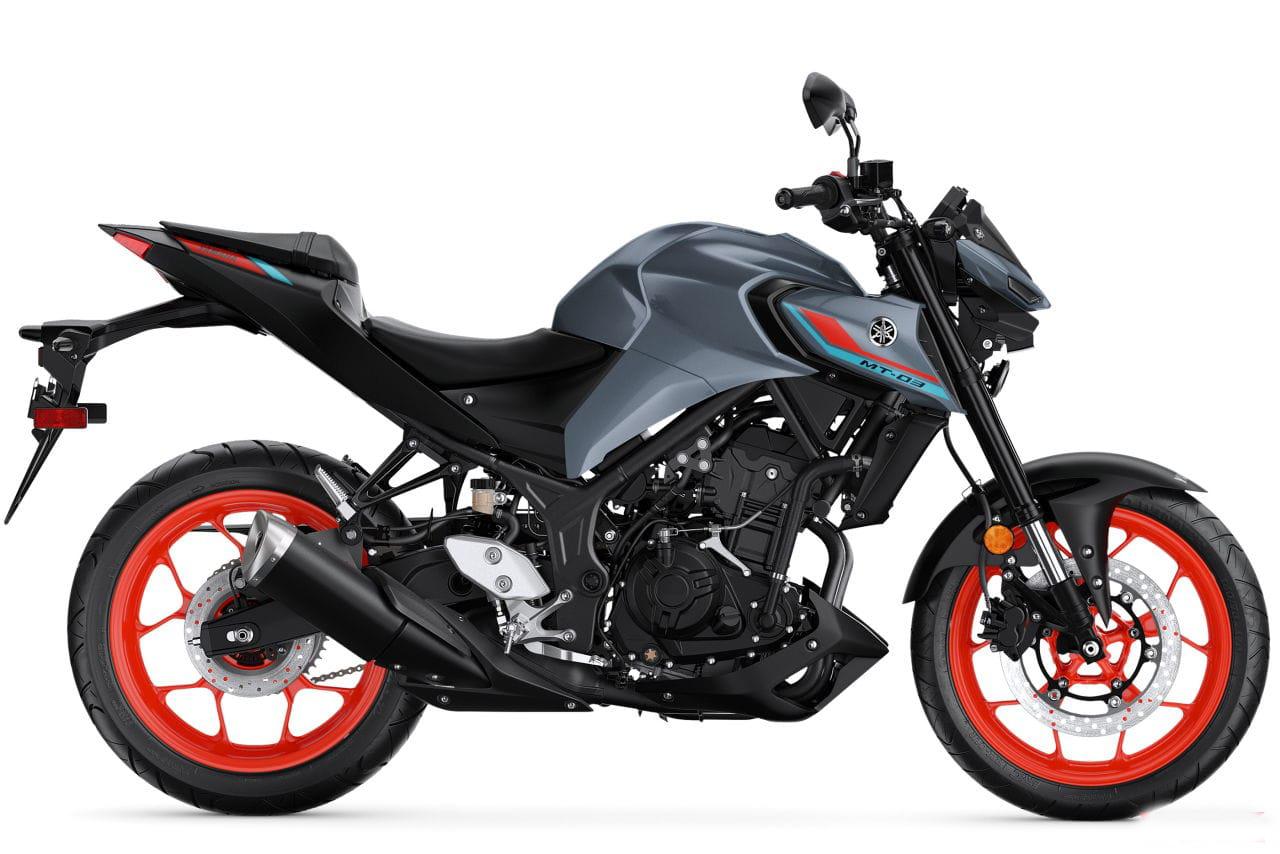 新款mt-09 / mt-07,采用相同的深灰色和哑光隐形黑色,2021款mt-03北美