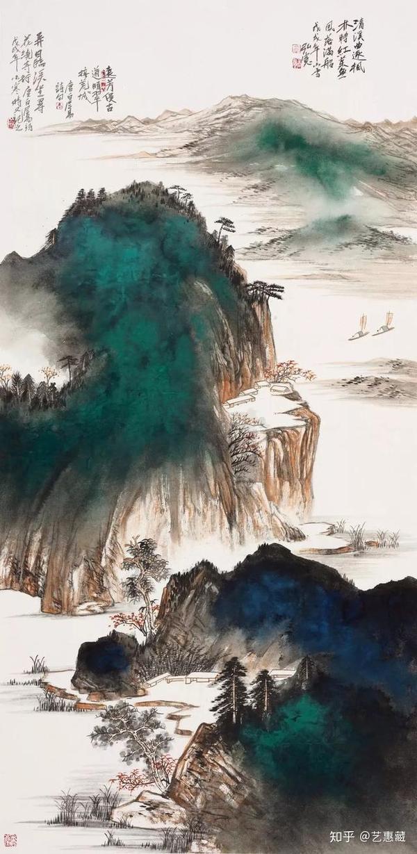 艺惠藏高宽的泼墨山水画烟云氤氲意存高古清奇诡美大气磅礴