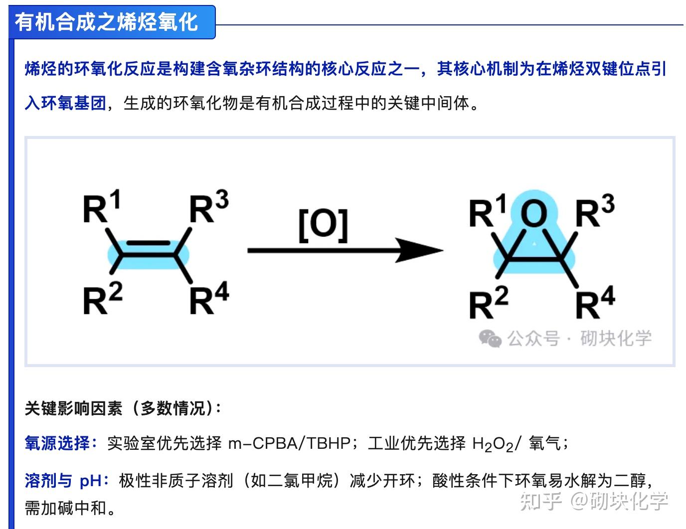 有机合成资料总结 | 氧化反应:烯烃氧化到环氧化物和吖啶 - 知乎