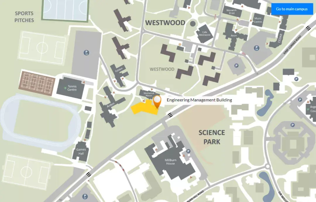 华威大学位置地图图片