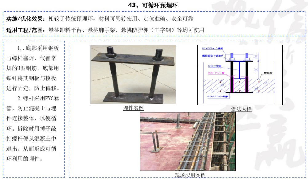 可循环预埋环