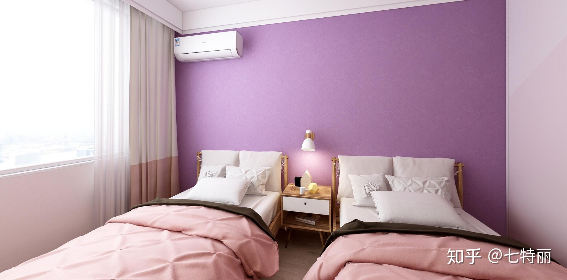 这样的卧室无缝墙布颜色才有助于睡眠