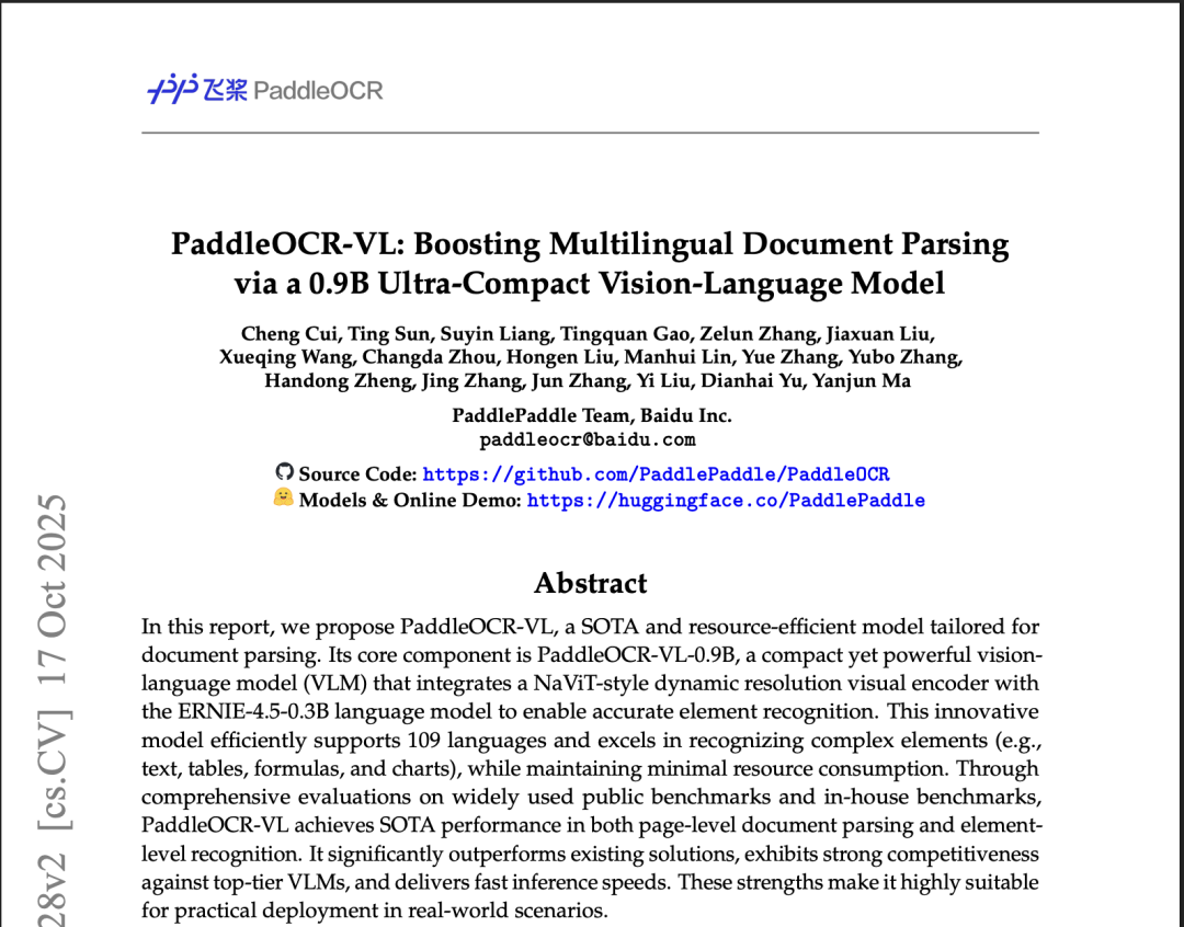 只有0.9B的PaddleOCR-VL，却是现在最强的OCR模型。 - 知乎