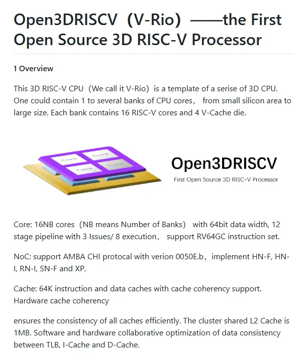 开源3D RISC-V处理器项目 - 知乎