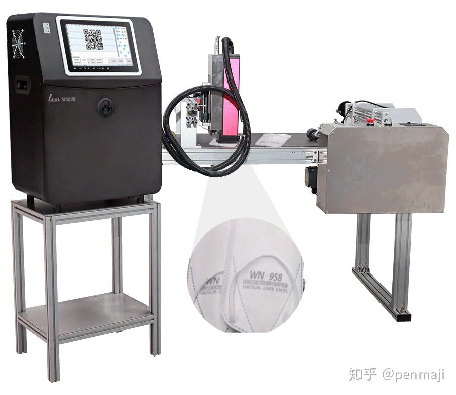 艾迪捷口罩喷码机口罩出口标识解决方法