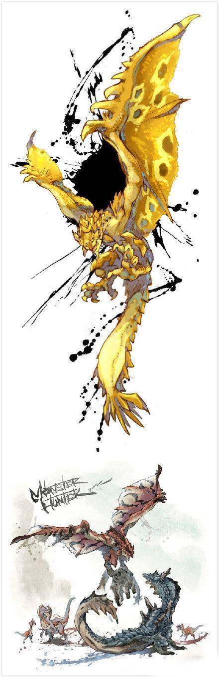日本画师布施龙太公布了怪物猎人超帅的新插画