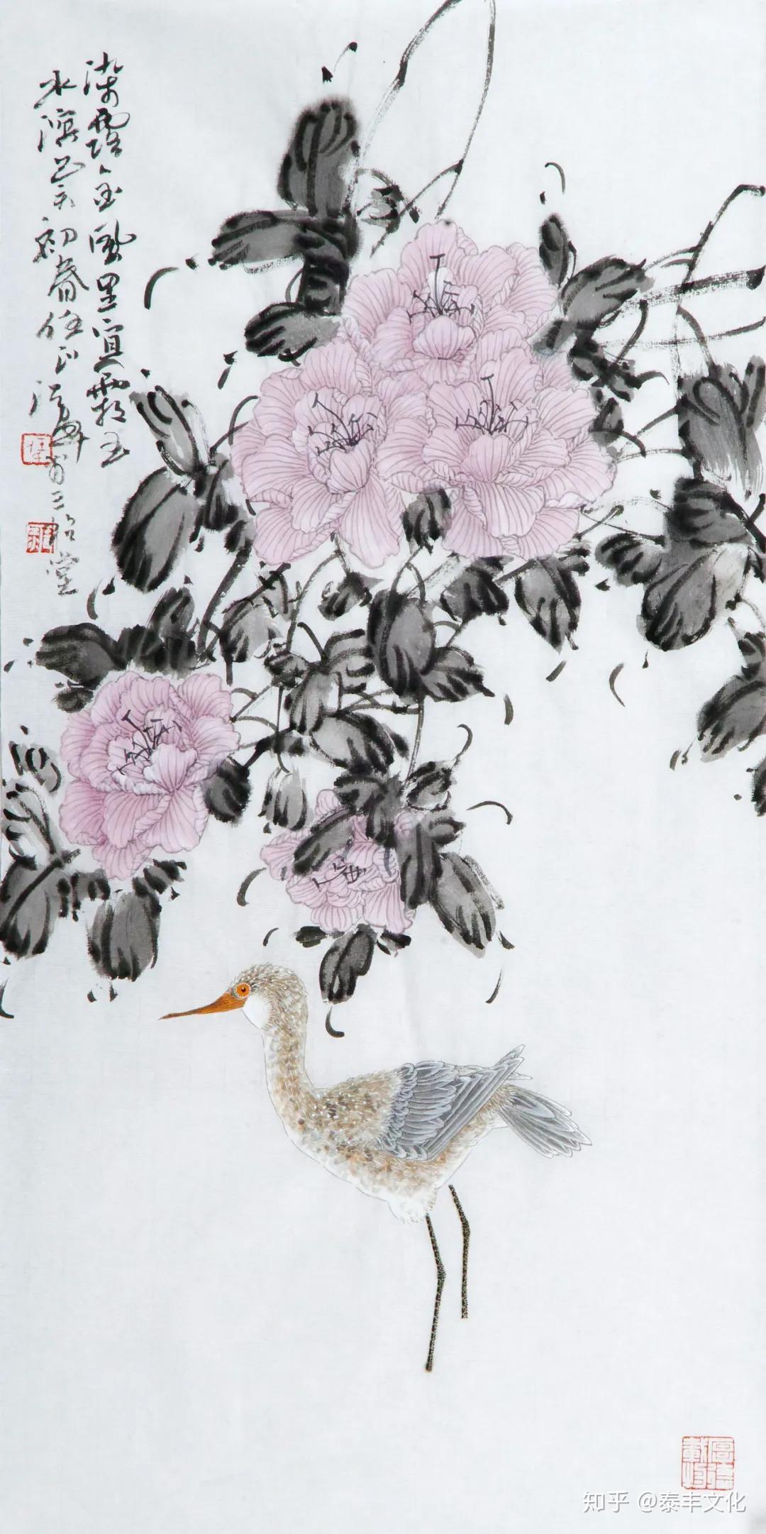 任正江的花鸟画具有独特的艺术语言和强烈的个人风格,清新明丽,纯朴