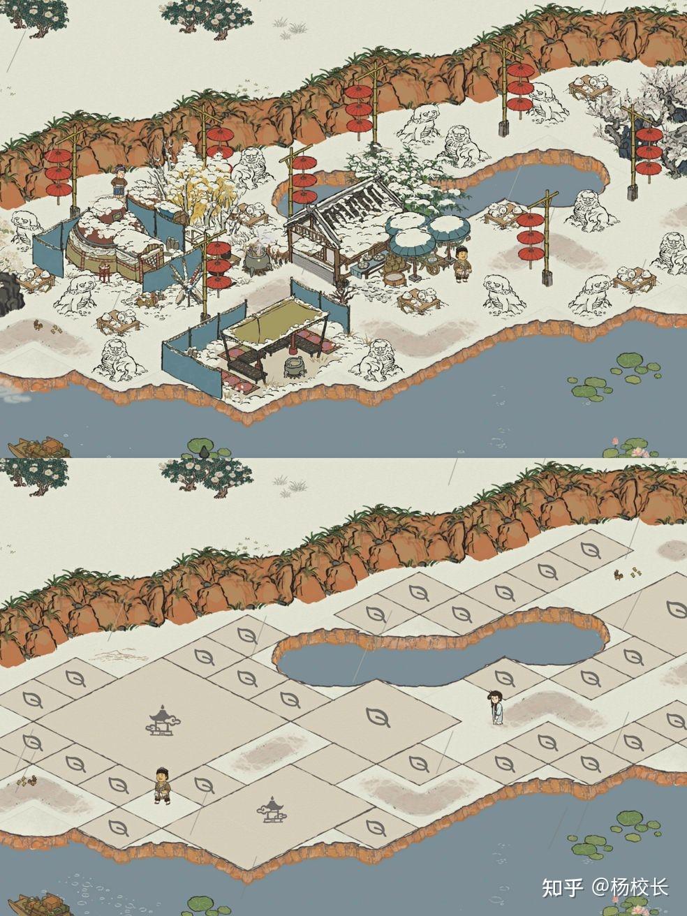 江南百景图新出的雪狮子冬季布局