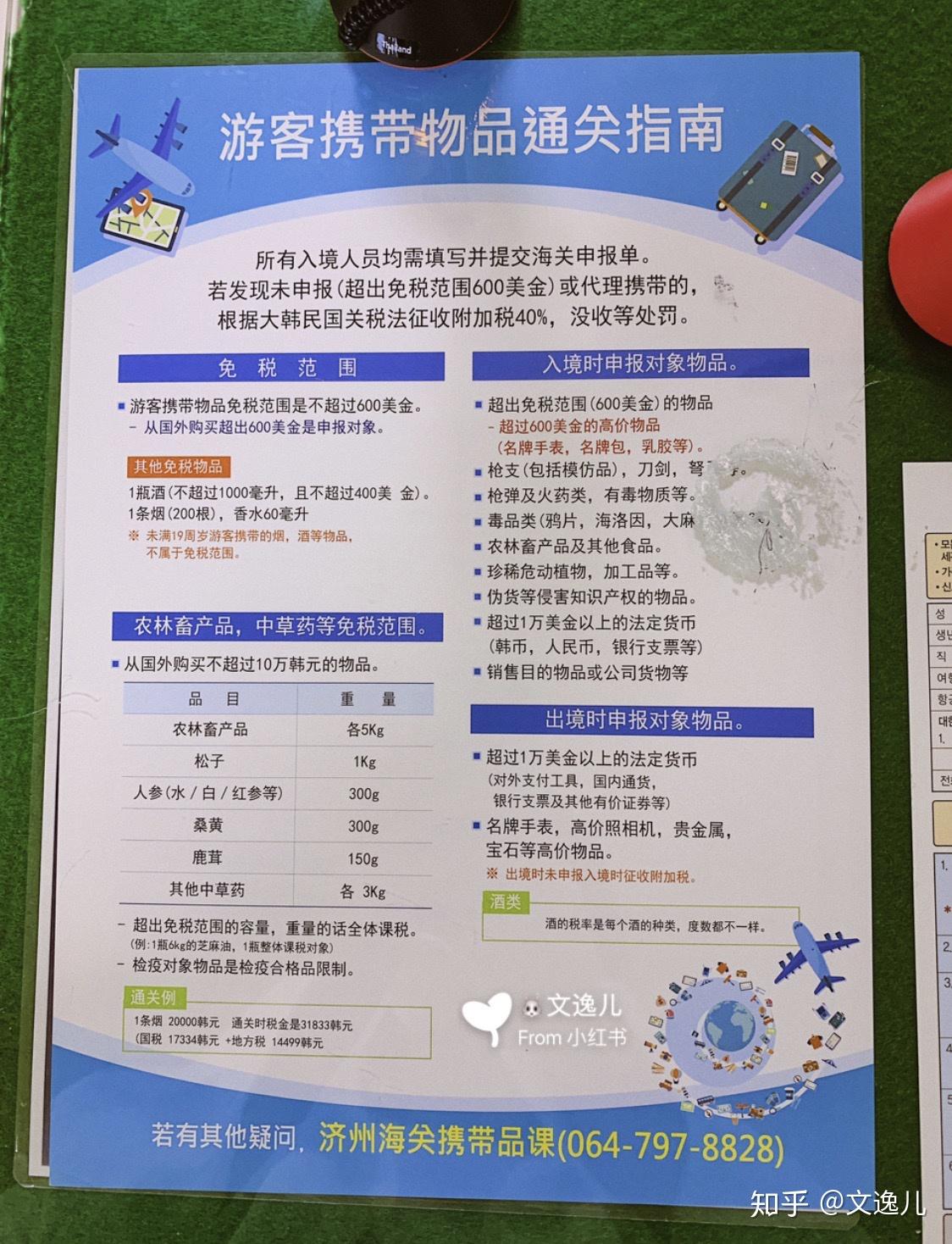 韩国🇰🇷济州岛免签入境卡模板+免签攻略‼️ - 知乎