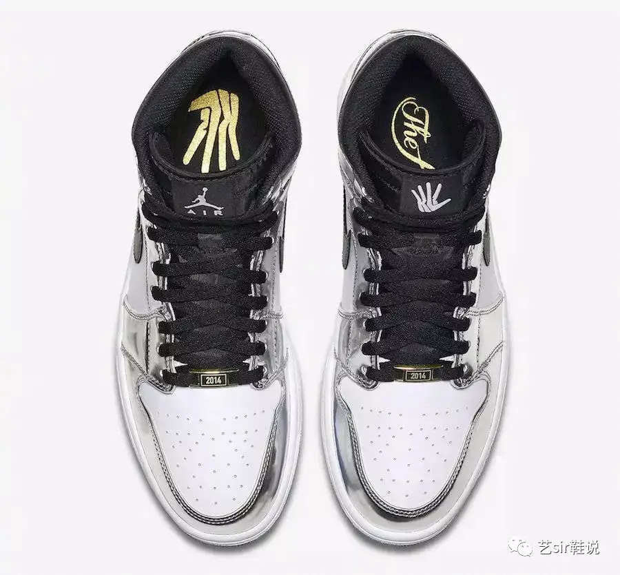 情怀巨作airjordan1aj1伦纳德专属电镀银液态银
