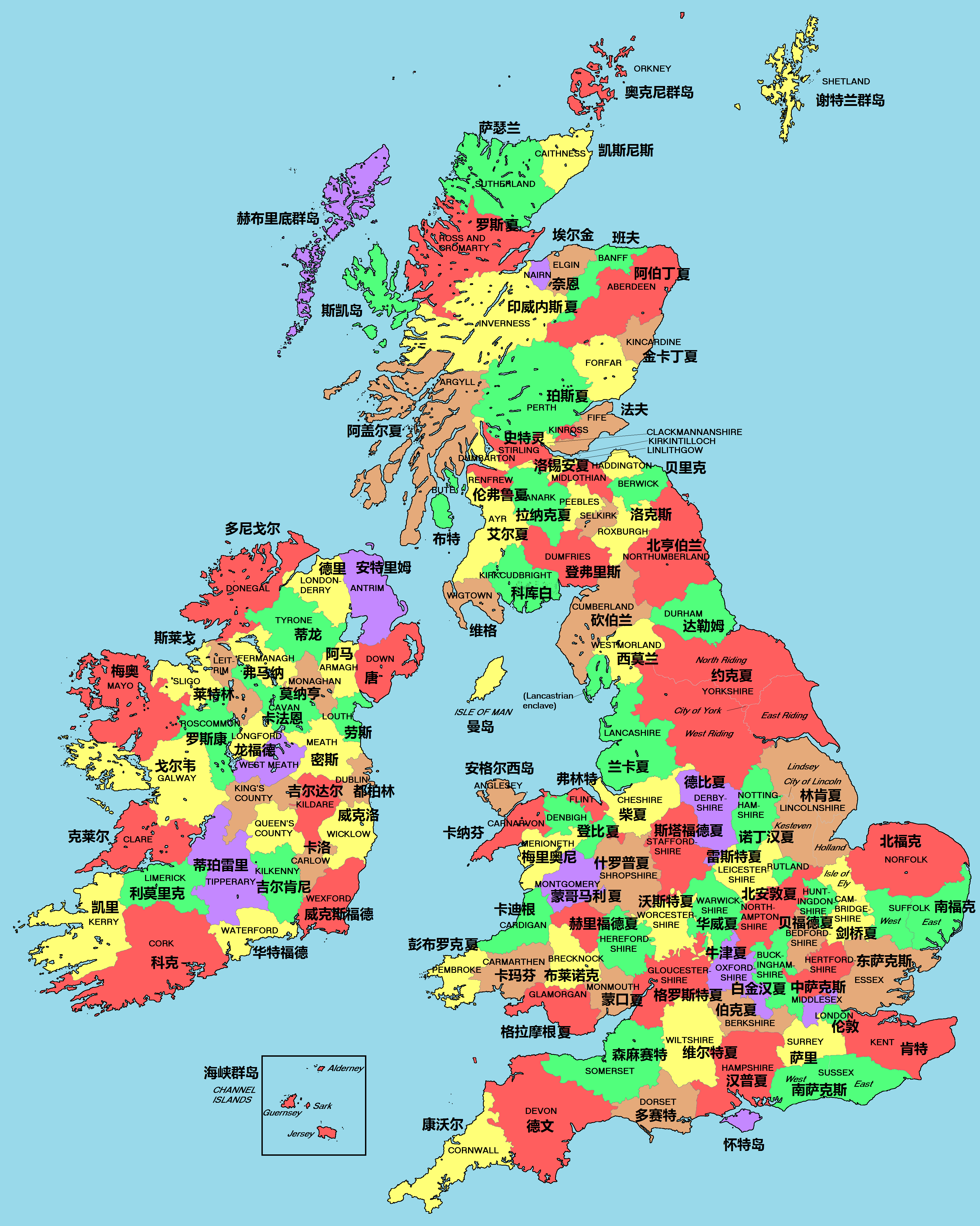 英格兰行政地图图片