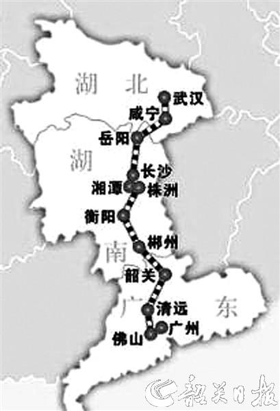 粤汉铁路地图图片